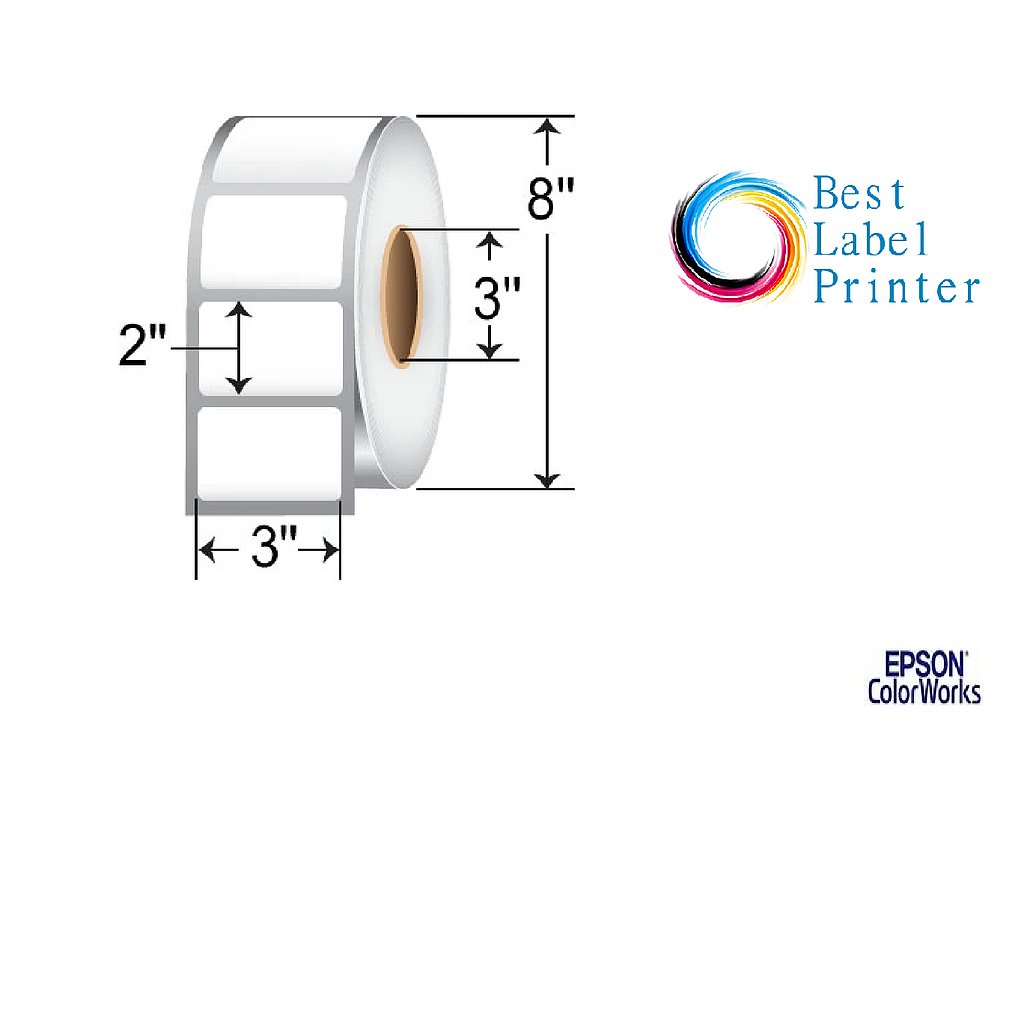 3" X 2" EPSON PREMIUM MATTE LABELS (COLORWORKS C6000/C7500 SERIES) (3"CORE/8"OD)