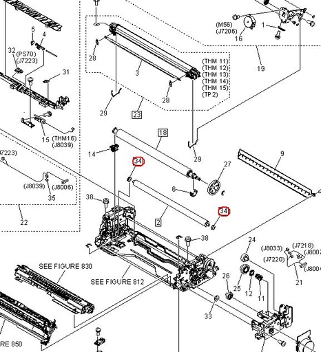 CANON XG9-0876-000 BEARING, PRESURE ROLLER, (iRAC7260-C9280) (OEM)