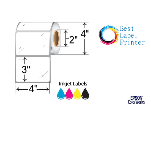  4” X 3” EPSON COLORWORKS MEDIA PREMIUM MATTE LABELS (COLORWORKS C3500/C4000 SERIES) (2"CORE/4"OD)