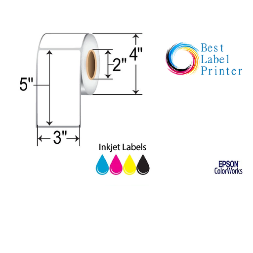  3” X 5” EPSON COLORWORKS MEDIA PREMIUM MATTE LABELS (COLORWORKS C3500/C4000 SERIES) (2"CORE/4"OD)