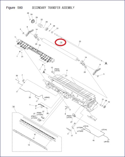 [FE8-0387-000] CANON FE8-0387-000 ROLLER, 2ND TRNSFR. OUTER (iRAC7580i/DXC7780i SERIES)(OEM)