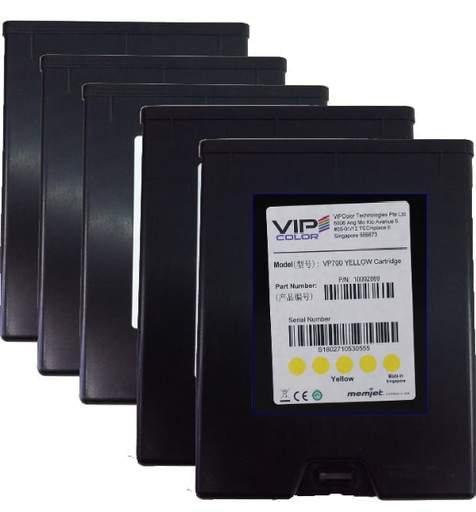 [VP-600-AS11A] VIPColor VP-600-AS11A YELLOW INK(Y) 5 PACK CARTRIDGE (VP500/VP600)