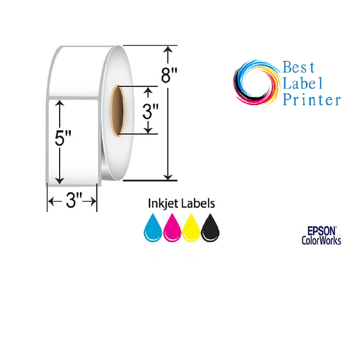 [C60GD005] 3” X 5” EPSON COLORWORKS MEDIA HIGH GLOSS LABELS (COLORWORKS C6000/C7500 SERIES) (3"CORE/8"OD)