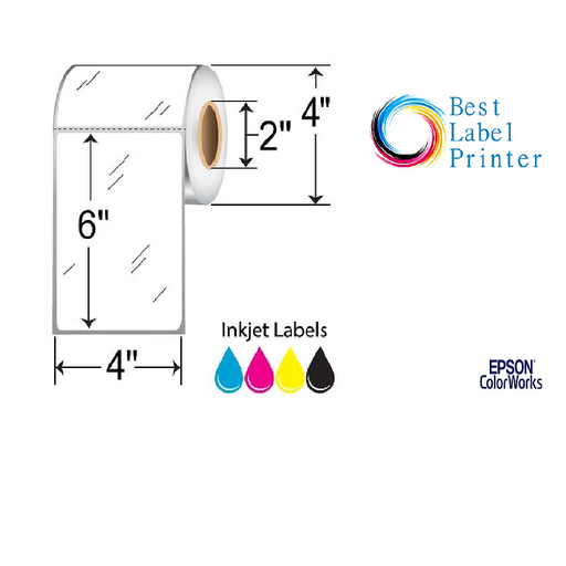 [C35GD003]  4” X 6” EPSON COLORWORKS MEDIA HIGH GLOSS LABELS (COLORWORKS C3500/C4000 SERIES) (2"CORE/4"OD)